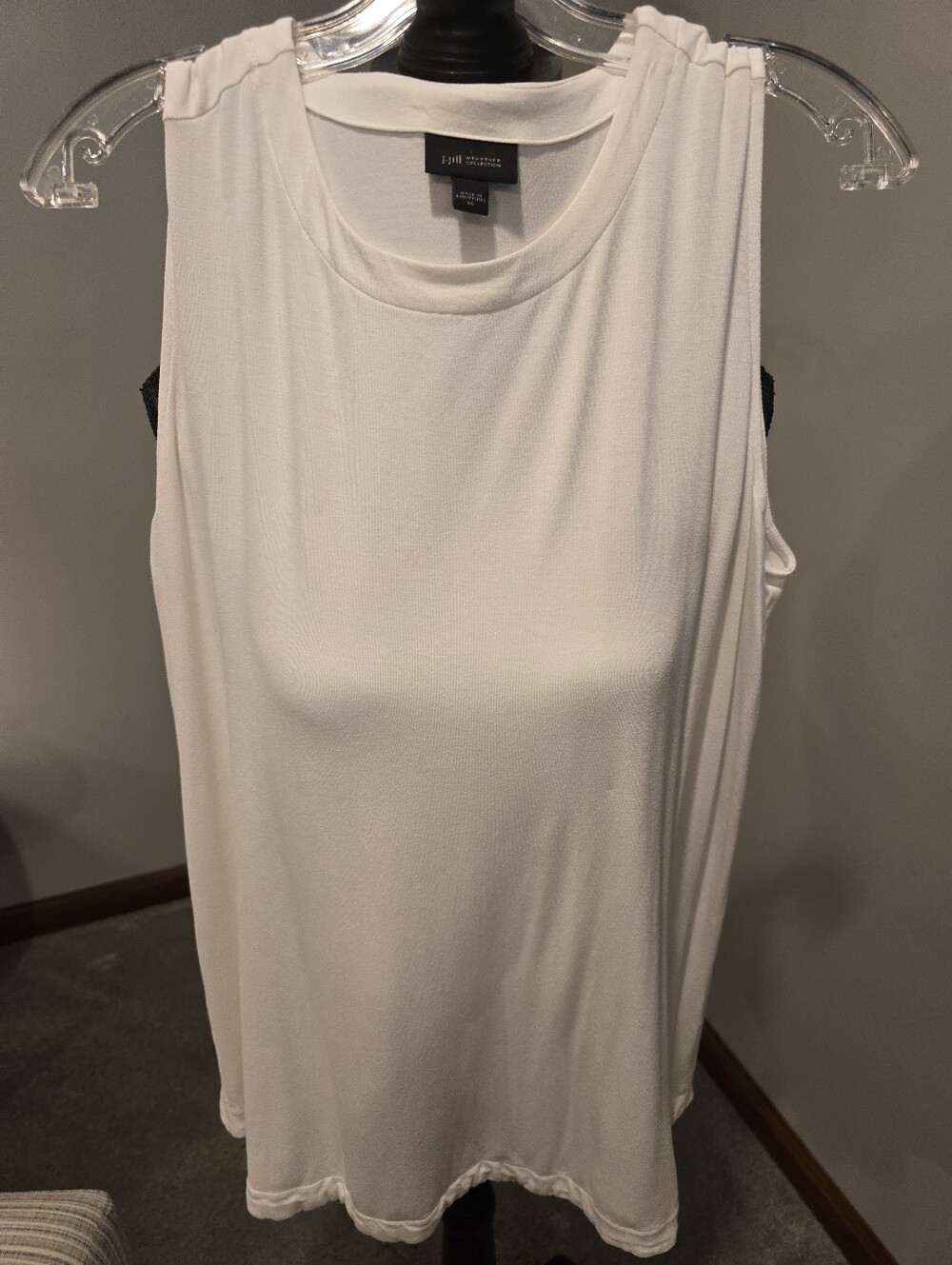 J. Jill White Crewneck Wearever Tee - Picture 2 of 4